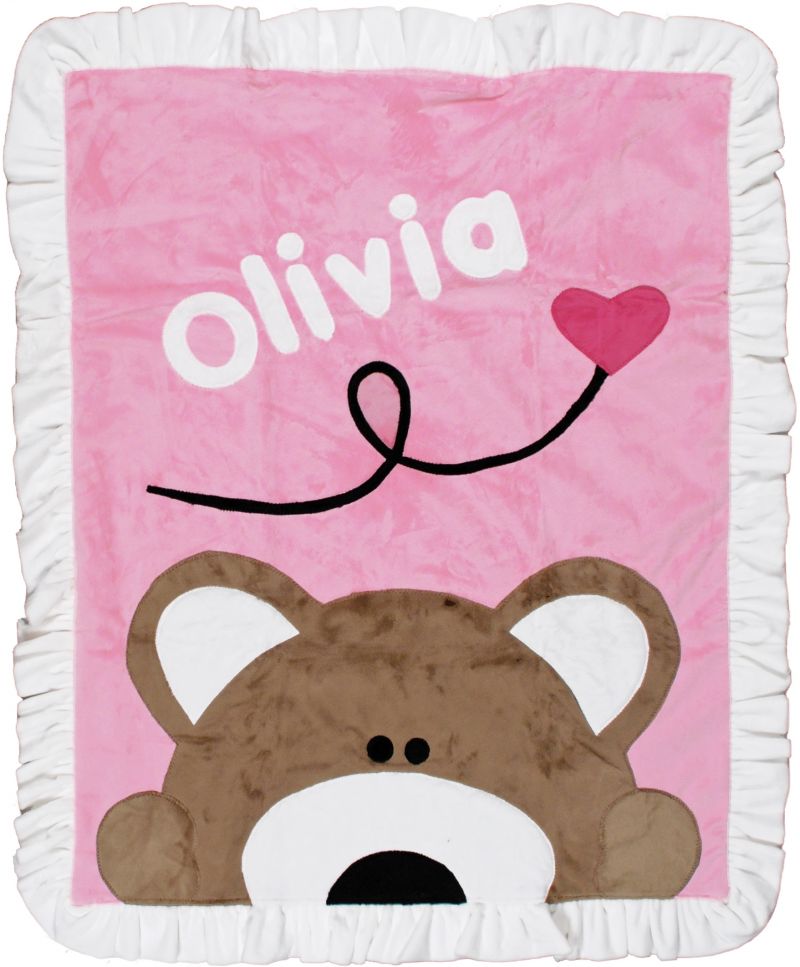 Peekaboo Bear :: Personalized Bear Blanket