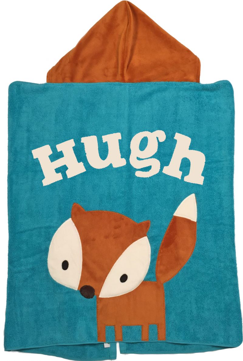 Babyhug Cotton Terry Woven Marine Life Print Towel L 101.6 x B 50.8 cm - Blue